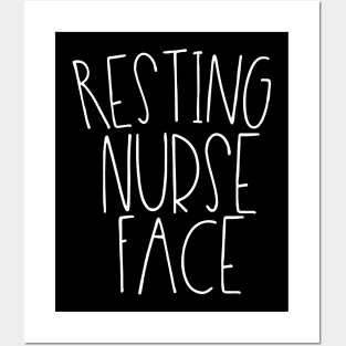 Resting Nurse Face Scrubs Hospital Nursing Sarcastic Posters and Art